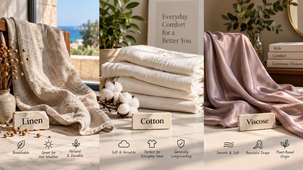 linen vs cotton vs viscose