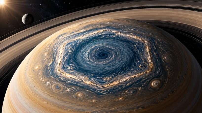 saturn south pole decagon
